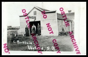 Vayland SOUTH DAKOTA RPPC c1910 BLACKSMITH SHOP Garage nr Miller GHOST TOWN