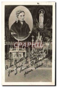 Old Postcard Lourdes Bernadette's grotto