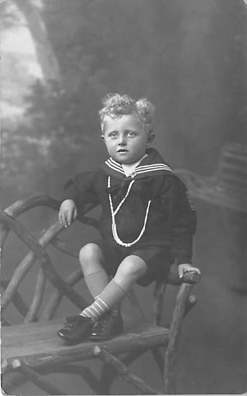 Freddie Heward 4 Years old on his Birthday August 25, 1914 Writing on back 