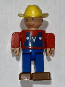 Vintage 1975 Gabriel Wannabees Action 4 Figure Toy Lot Girl Boy Farmer Fireman