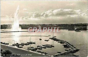 Old Postcard Geneva Rade and water jet