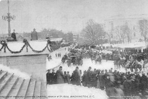 J16/ Washington D.C. Postcard c1909 Roosevelt Leaving Capitol Parade 179