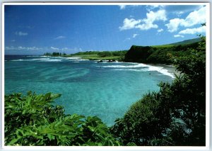 c1986 Maui, Hawaii Hamoa Beach Coastline 4x6 PC Volcano Goddess Peter French M51