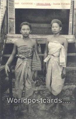 Jeunes Femmes Camboge, Phnom, Penh Cambodia, Cambodge Unused 