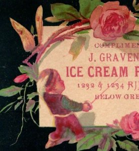 1880s-90s J. Gravenstine Ice Cream Pavilion #3 Cherub Children Lot Of 4 P217