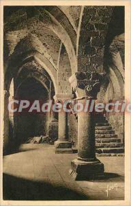 Old Postcard Mont St Michel (Manche) Abbey Crypt of the north (twelfth century)