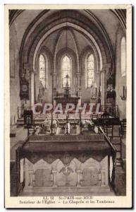 Postcard Old St Pair sur Mer Interior of church chapel and tombs