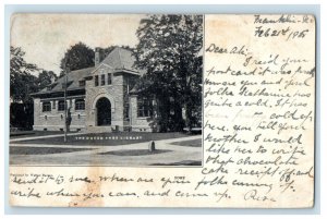 1908 The Ogden Free Library Building Franklin New York NY Antique Postcard