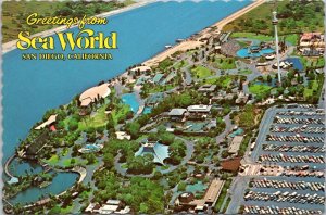 Postcard CA San Diego - 1980 Sea World aerial