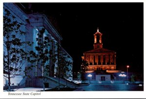 Tennessee Nashville State Capitol Building At Night