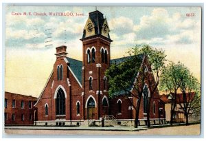 1911 Grace Methodist Episcopal Church Exterior Waterloo Iowa IA Vintage Postcard