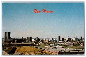 c1950's Skyline View of New Haven Connecticut CT Unposted Vintage Postcard