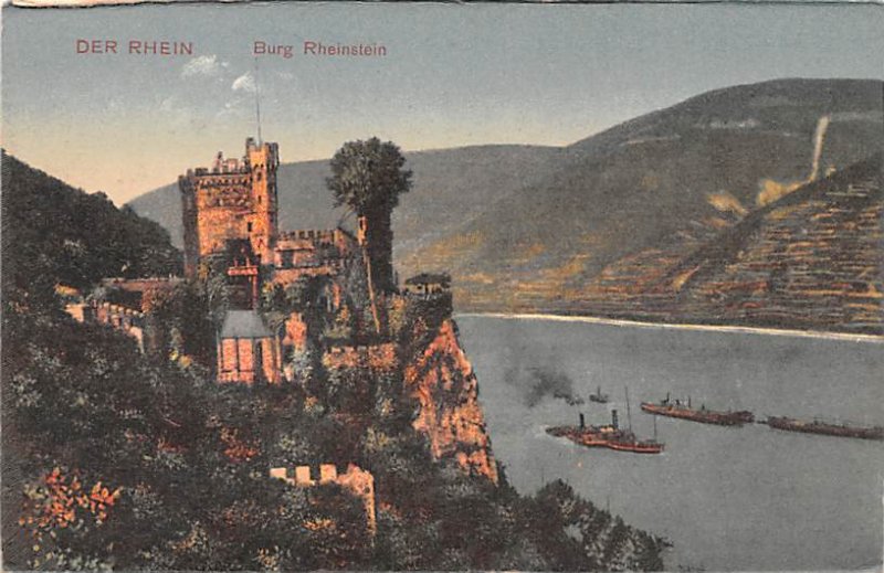 Burg Rheinstein Der Rhein Germany Unused 