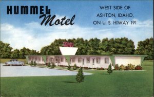 Ashton Idaho ID Hummel Motel u.S. Route 191 Vintage Postcard