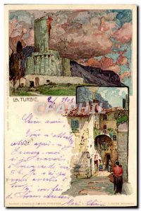 Old Postcard Illustrator La Turbie