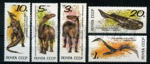 024414 DINOSAURS RUSSIA set 5 stamps MNH#24414