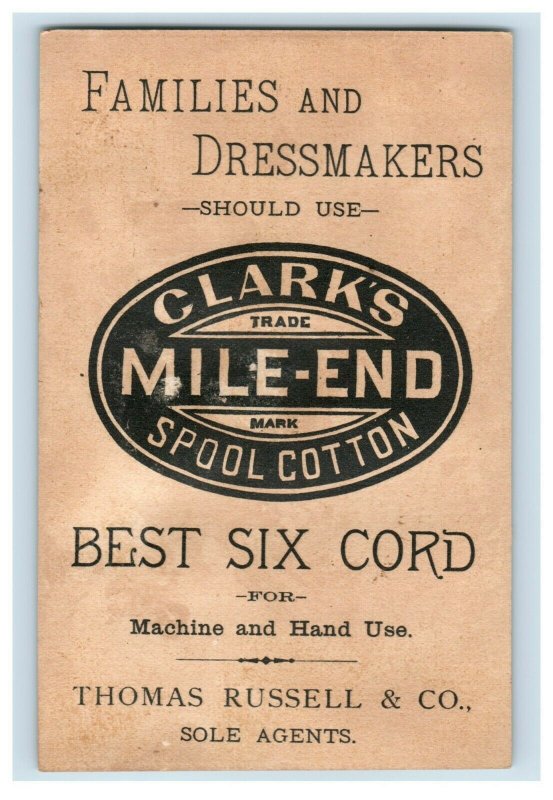 1880s Clark's Mile-End Spool Cotton Thomas Russell & Co Circus Acrobat P227