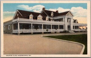Hagerstown, Maryland Postcard COUNTRY CLUB Clubhouse View Golf Course c1930s