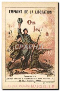 Old Postcard Army of Liberation Loan London County & Westminster Bank Paris R...