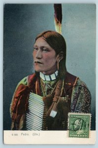 Postcard Native American Indian Ute Tribe Pedro F37