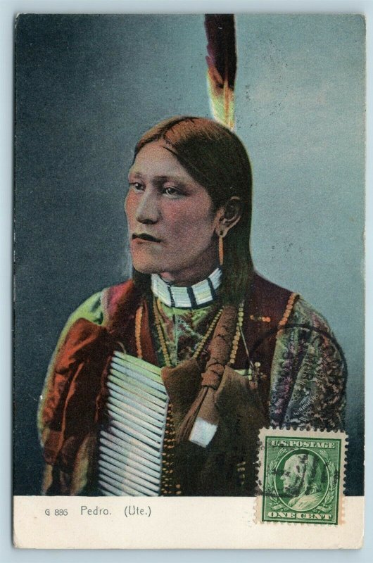 Postcard Native American Indian Ute Tribe Pedro F37 Asia And Middle East India Postcard