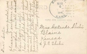 RPPC Building Construction, Emmett, Kansas Pottawatomie Co 1916 Vintage Postcard