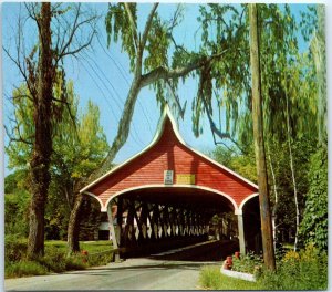 Postcard - Entrance To Covered Bridge - Lancaster, New Hampshire