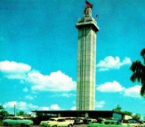 Citrus Tower From Below Classic Cars Claremont Florida FL UNP Chrome Postcard