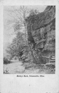 J80/ Adamsville Ohio Postcard c1910 Molly's Rock Geology Zanesville 233