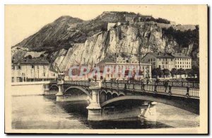 Postcard Old Bridge Grenoble Door of France and Forts