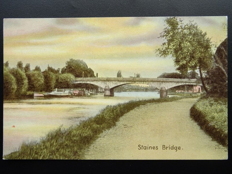 London Middlesex STAINES BRIDGE - Old Postcard by Weekly Tale Teller