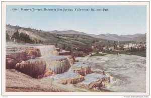 YELLOWSTONE PARK, Wyoming, 1900-1910's; Minerva Terrace, Mammoth Hot Springs