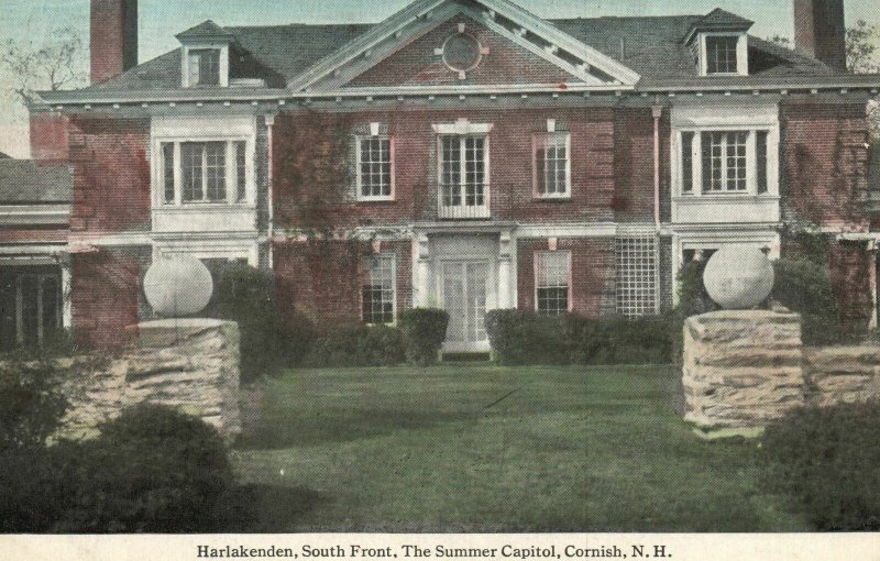 Vintage Postcard 1910's Harlakenden South Front Summer Capitol Cornish NH