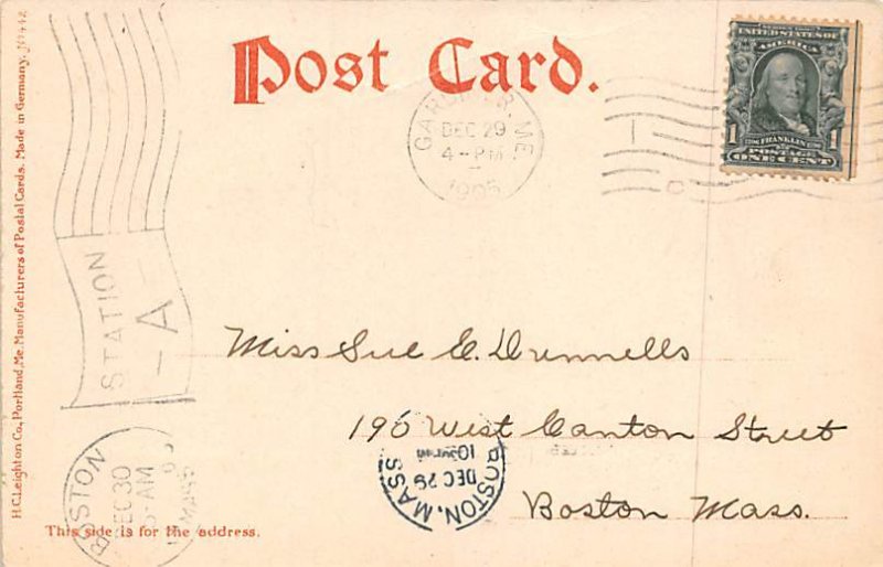 The Lithgow Library Augusta ME USA Postcard