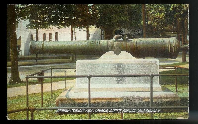 Spanish-American War Cannon City Park Canton Ohio used c1909