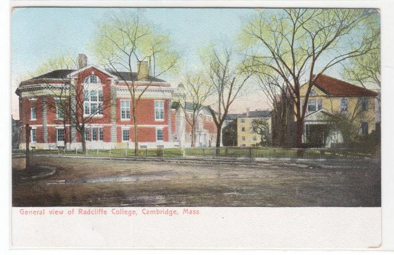 Radcliffe Womens College Harvard University Cambridge MA 1907c postcard