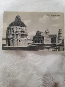 Antique Postcard from Italy, Pisa - Piazza del Duomo
