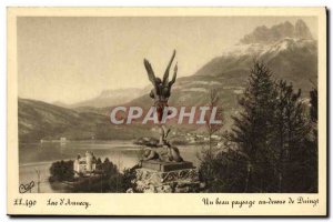 Old Postcard Lake D & # 39Annecy A Beautiful Landscape On top of Duingt