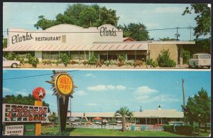 South Carolina SANTEE Quality Courts Motel Clark's and Restaurant pm1988 Chrome