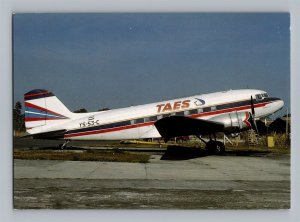 Airplane Postcard Transportes Aereos El Salvador TAES Airlines Douglas DC-3 AH2