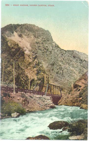 D/B Union Pacific First Bridge Ogden Canyon Utah UT