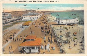 Asbury Park 1923 Postcard Boardwalk From The Casino Beach