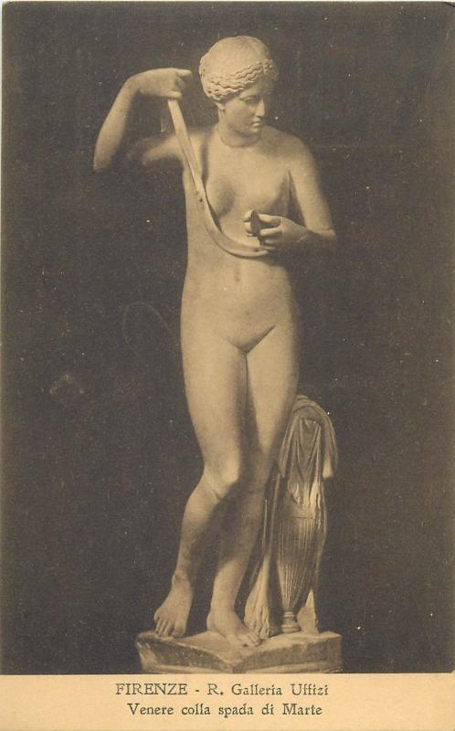 Art postcard Italia - Venere colla spada di marte ( Venus )