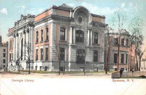 CARNEGIE LIBRARY SYRACUSE NEW YORK POSTCARD (c. 1905)