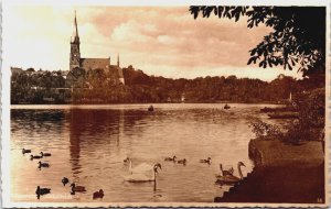 Germany Chemnitz Schlossteich Vintage RPPC C065