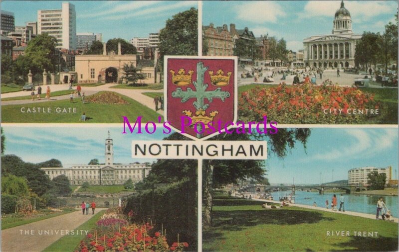 Nottinghamshire Postcard-Nottingham City Centre, Castle Gate, University RS38756