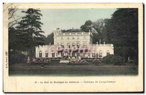 Old Postcard The Paris Boulogne in Autumn Wood Castle Longtchamps