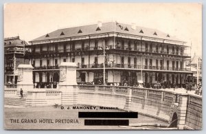 The Grand Hotel Pretoria South Africa ZA Main Street Landmark Crowded Postcard