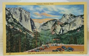 Observation Point Yosemite National Park Vintage Postcard