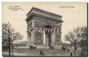 Old Postcard Paris Arc de Triomphe Etoile